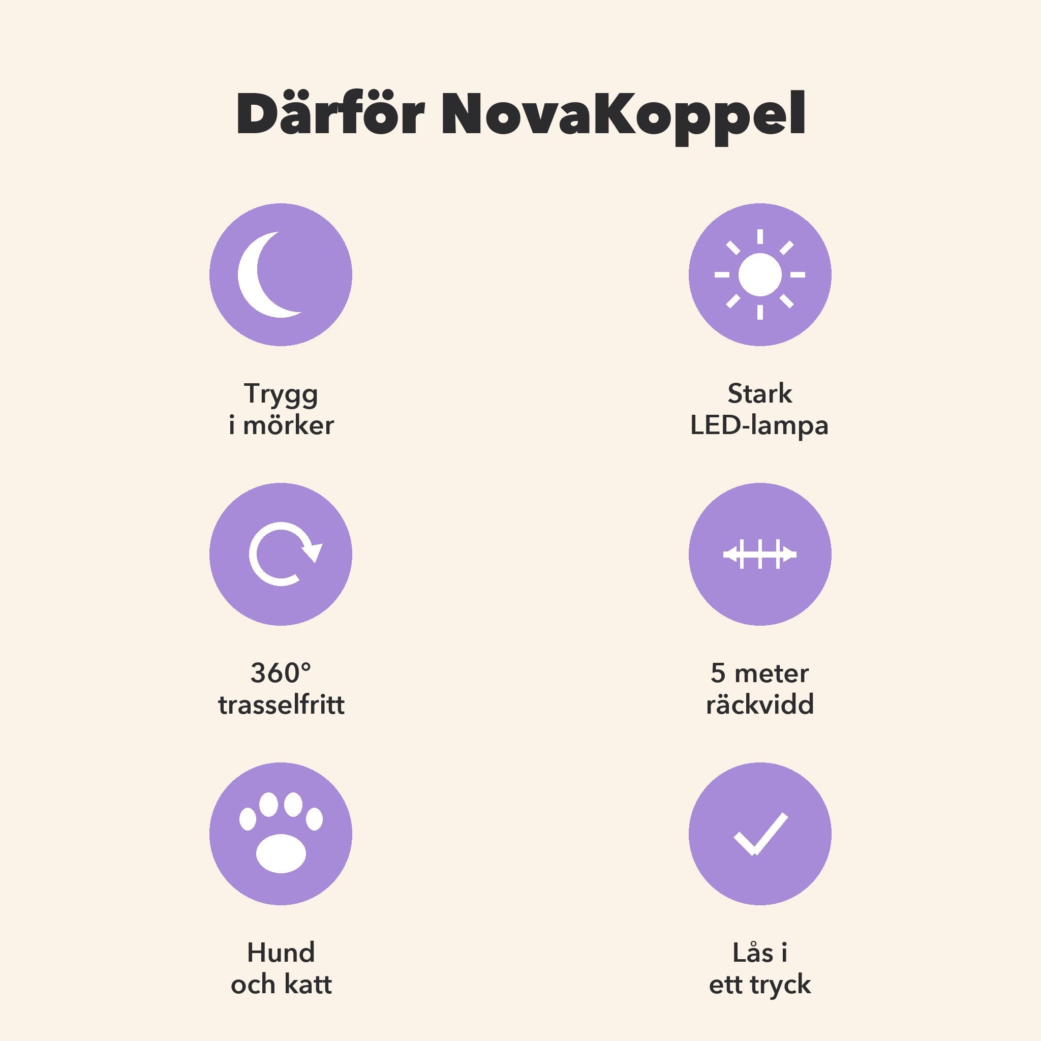 NovaKoppel - Trygga kvällspromenader börjar här.